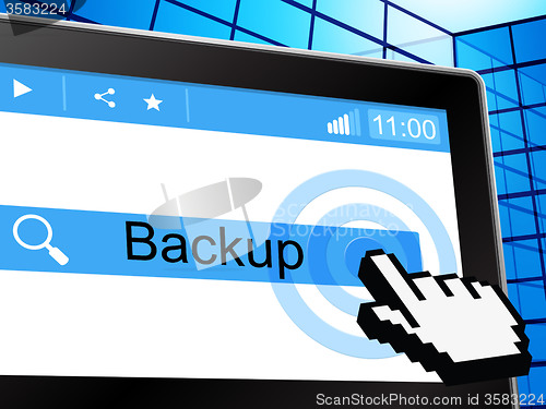 Image of Online Backup Represents World Wide Web And Archives