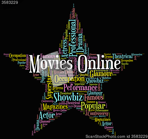 Image of Movies Online Shows World Wide Web And Film
