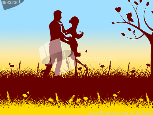 Image of Love Summer Shows Silhouette Profile And Hot