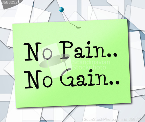 Image of No Pain Gain Means Make Things Happen And Manage