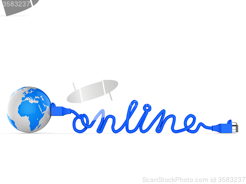 Image of Internet Online Means World Wide Web And Earth