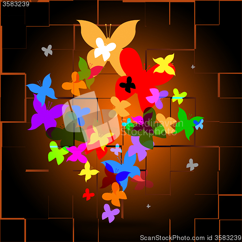 Image of Butterflies Summer Represents Hot Season And Animals