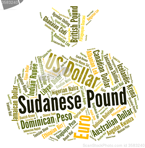 Image of Sudanese Pound Indicates Foreign Currency And Coin