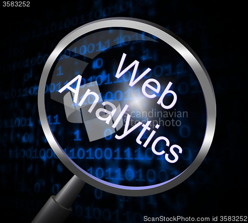 Image of Web Analytics Indicates Magnifier Magnify And Report