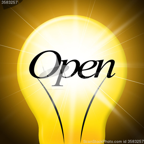 Image of Lightbulb Open Represents Startup Lamp And Bright