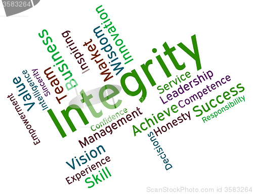 Image of Integrity Words Shows Virtue Text And Honesty