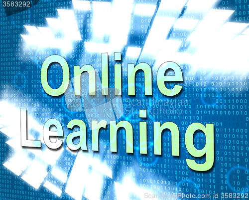 Image of Online Learning Shows World Wide Web And College