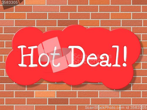 Image of Hot Deal Represents Best Price And Business