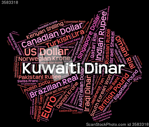 Image of Kuwaiti Dinar Indicates Foreign Exchange And Currency