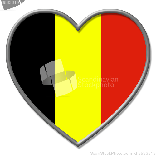 Image of Heart Belgium Indicates Valentine Day And Belgian