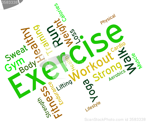 Image of Exercise Words Means Get Fit And Exercised