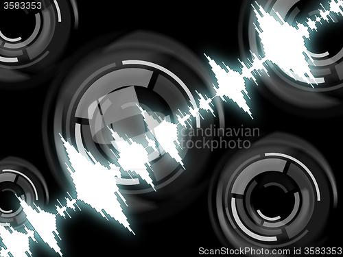 Image of Sound Wave Background Means Frequency Mixer Or Sound Analyzer\r