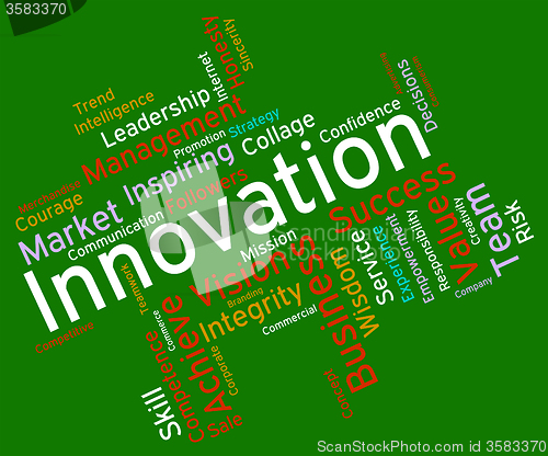 Image of Innovation Words Indicates Transformation Creative And Innovate