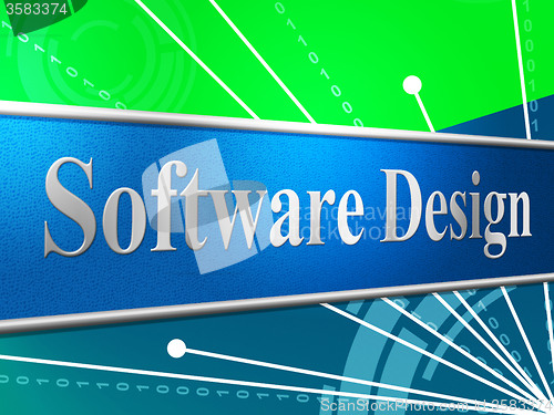Image of Software Design Means Designed Concept And Programming