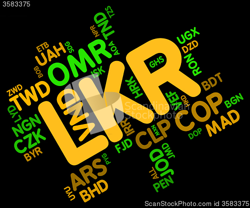 Image of Lkr Currency Represents Sri Lankan Rupee And Currencies