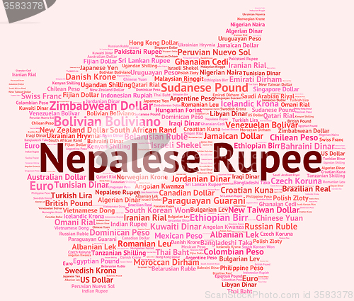 Image of Nepalese Rupee Represents Currency Exchange And Coinage