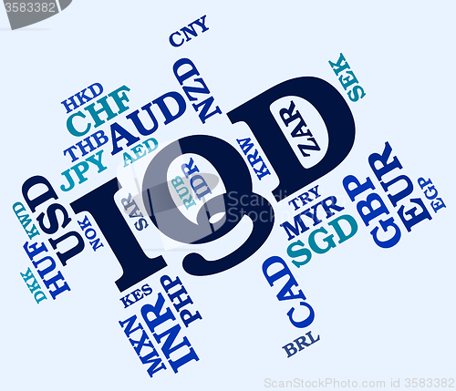 Image of Iqd Currency Represents Iraqi Dinar And Dinars