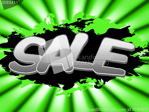 Image of Sale Sign Shows Discount Advertisement And Promotion