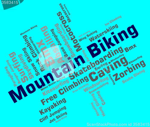 Image of Mountain Biking Indicates Peak Cycling And Bike