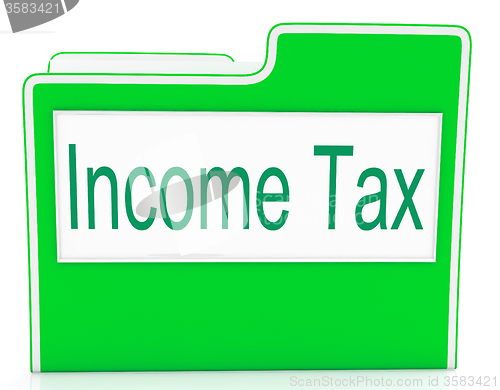 Image of Income Tax Means Paying Taxes And Correspondence