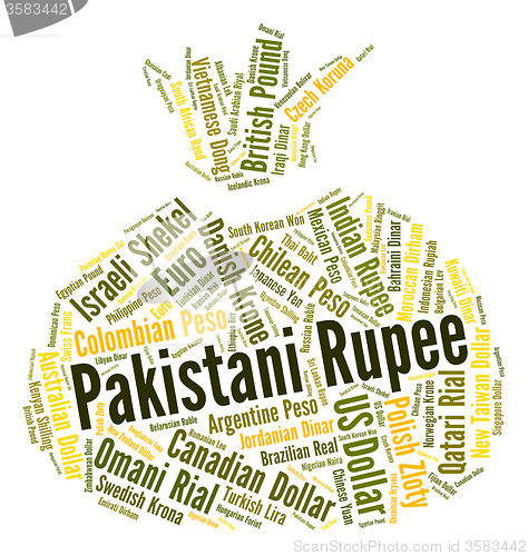 Image of Pakistani Rupee Represents Forex Trading And Banknote