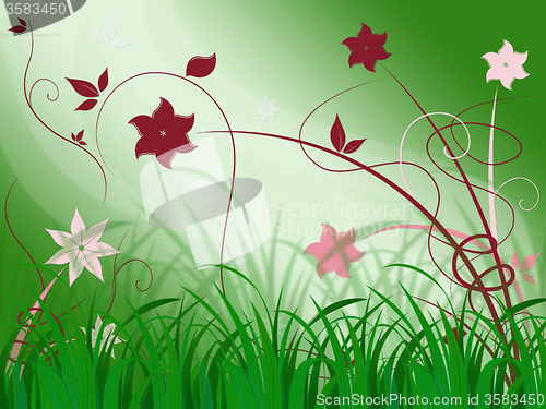 Image of Elegant Floral Background Means Elegant Natural Beauty\r