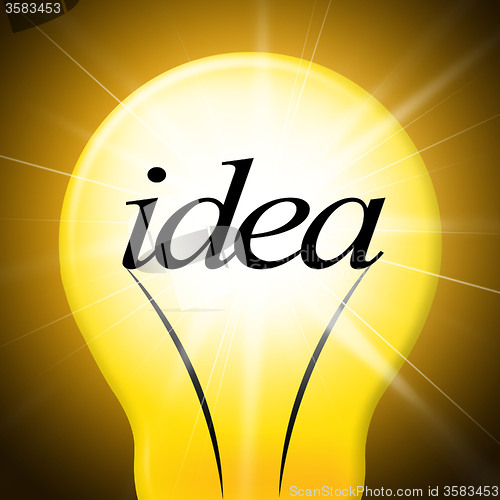 Image of Ideas Lightbulb Represents Creative Conception And Concepts