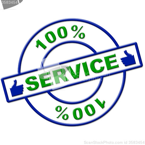 Image of Hundred Percent Service Means Help Desk And Advice