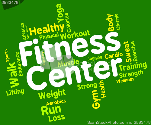 Image of Fitness Center Represents Working Out And Exercising