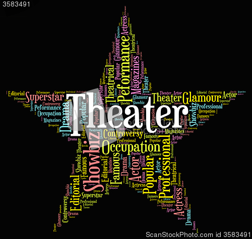 Image of Theater Star Shows Cinema Words And Performances