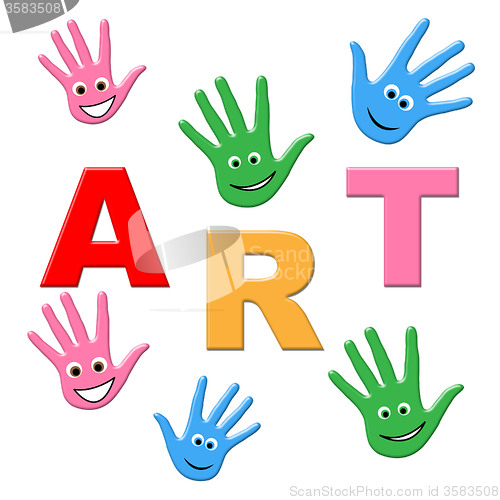 Image of Kids Art Represents Children Youngster And Youngsters