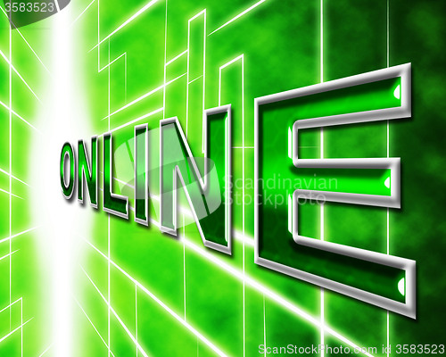 Image of Internet Online Represents World Wide Web And Digital