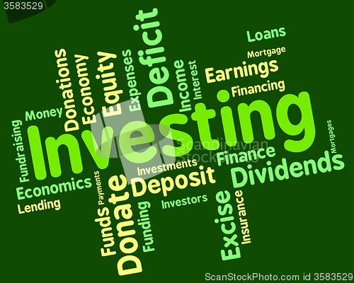 Image of Investing Word Represents Return On Investment And Text