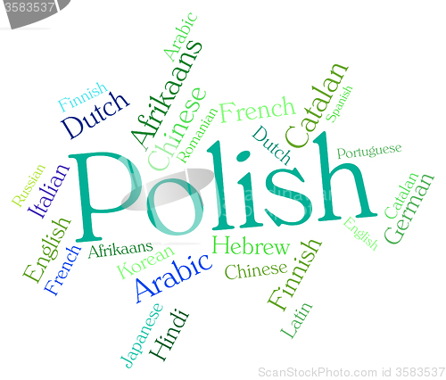 Image of Polish Language Represents Lingo Word And Translate
