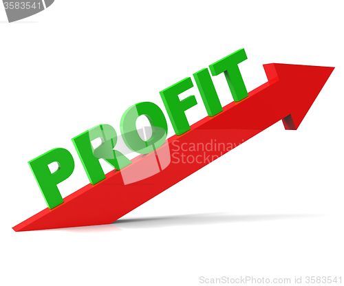 Image of Increase Profit Means Upwards Raise And Revenue