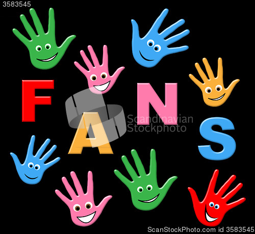 Image of Fans Kids Represents Social Media And Web