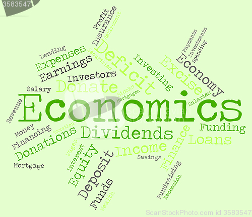Image of Economics Word Shows Finance Economize And Economical