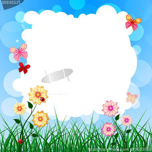 Image of Copyspace Floral Shows Florist Bouquet And Flowers