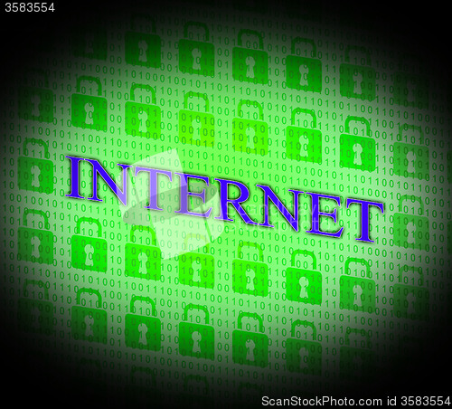 Image of Online Internet Represents World Wide Web And Websites