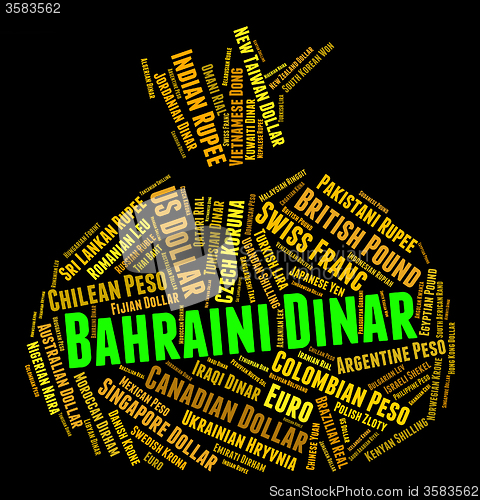 Image of Bahraini Dinar Shows Foreign Exchange And Coin