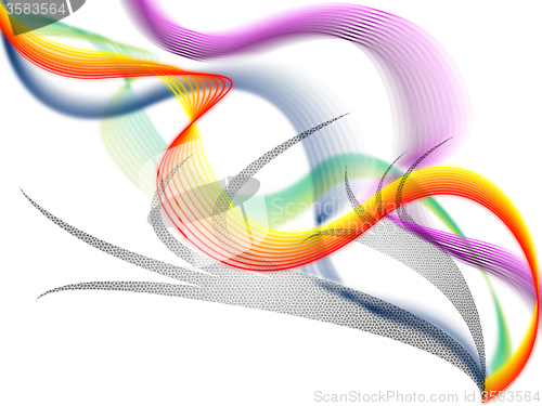 Image of Twisting Background Shows Colorful Curving Bands And Shadows\r