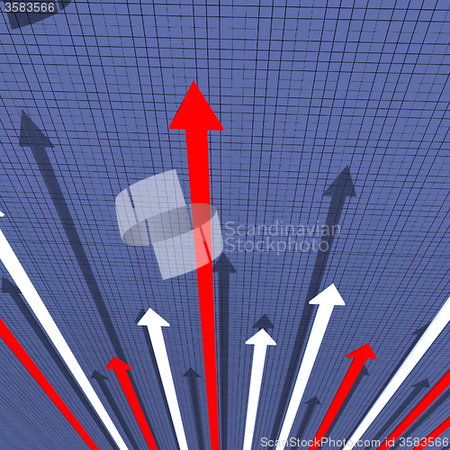 Image of Arrows Graph Means Financial Report And Analysis