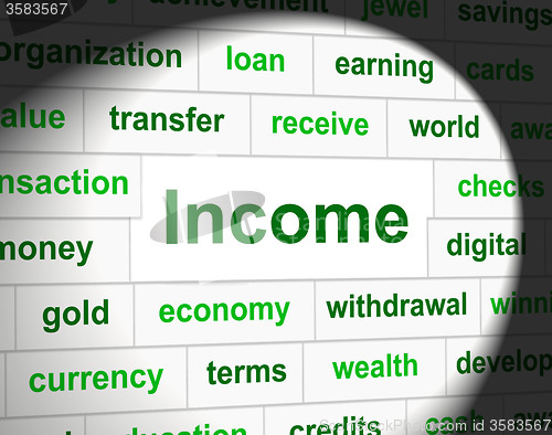 Image of Earnings Revenue Represents Employed Income And Salary