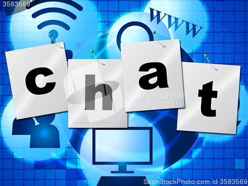 Image of Chatting Chat Represents Telephone Typing And Communicate