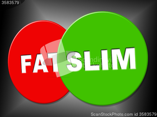 Image of Slim Sign Means Weight Loss And Dieting