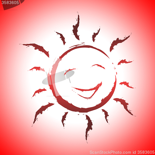 Image of Background Sun Indicates Smiling Design And Sunlight