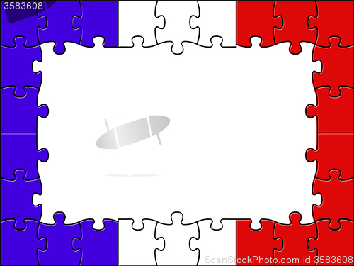 Image of France Jigsaw Represents Blank Space And Copy-Space