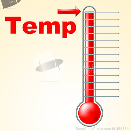 Image of Temperature Thermometer Indicates Mercury Centigrade And Scale