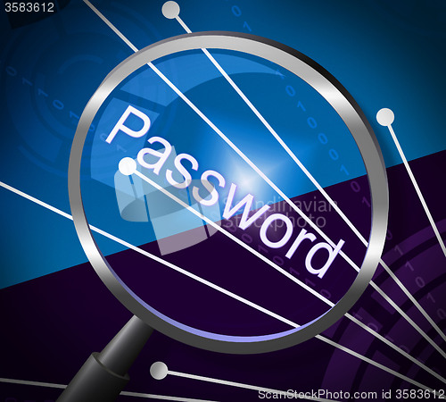 Image of Magnifier Password Shows Log In And Accessible