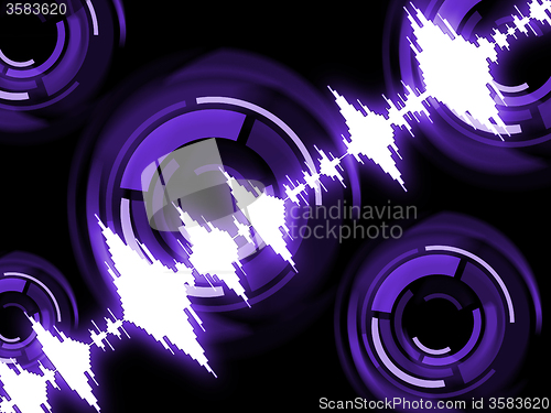 Image of Sound Wave Background Shows Sound Technology Or Audio Graphic\r